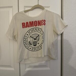 Ramones cropped band tee